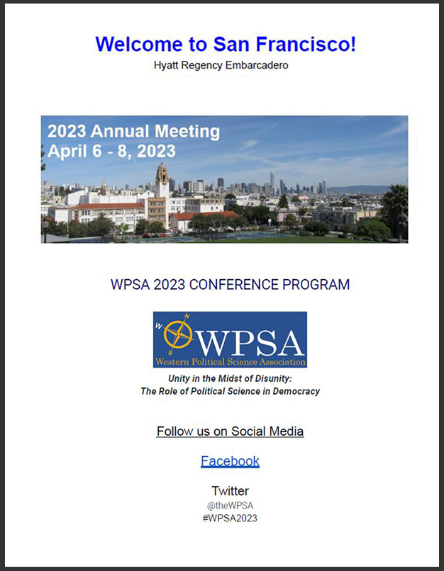 WPSA 2023 San Francisco Program